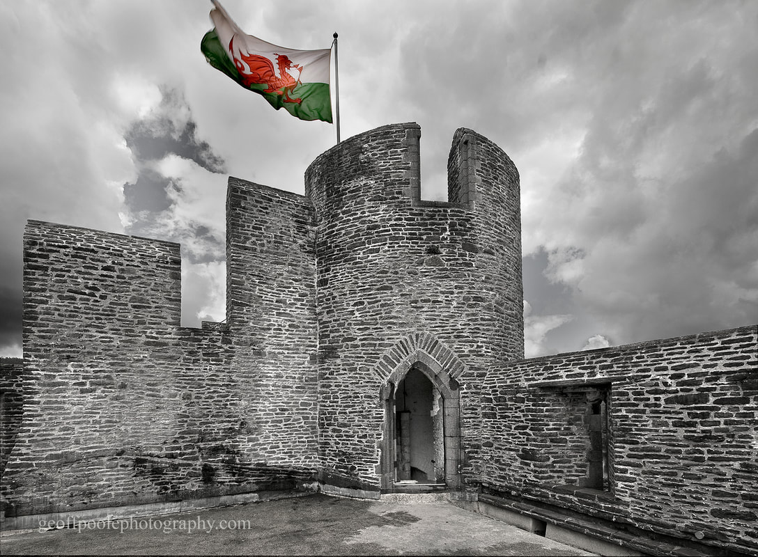 Caerphilly castle is one of the finest Welsh castles.